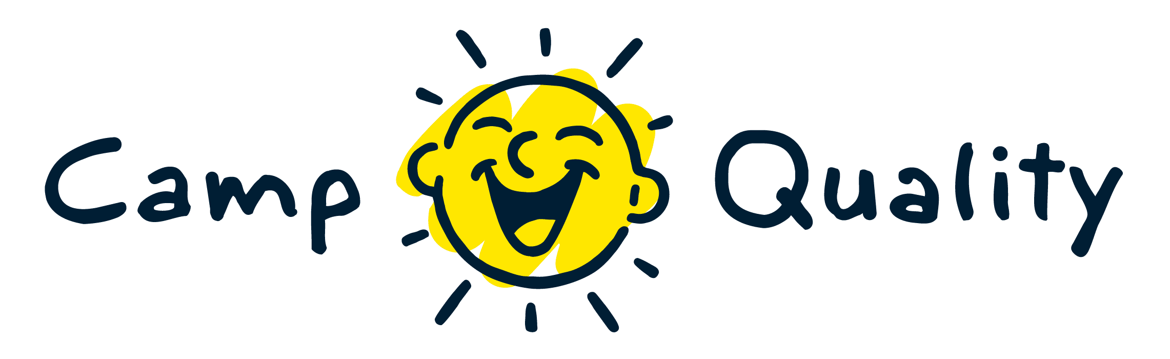 Camp quality logo with yellow splash
